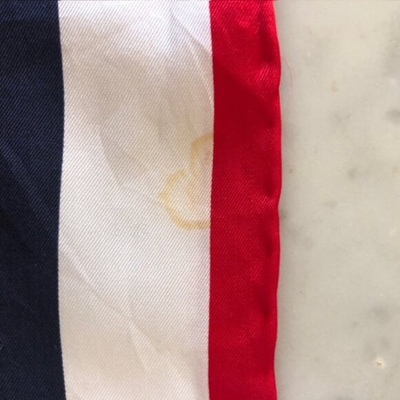 ST. JOHN Red White Blue Polka Dot Square Scarf Vintage Rare - Picture 16 of 16